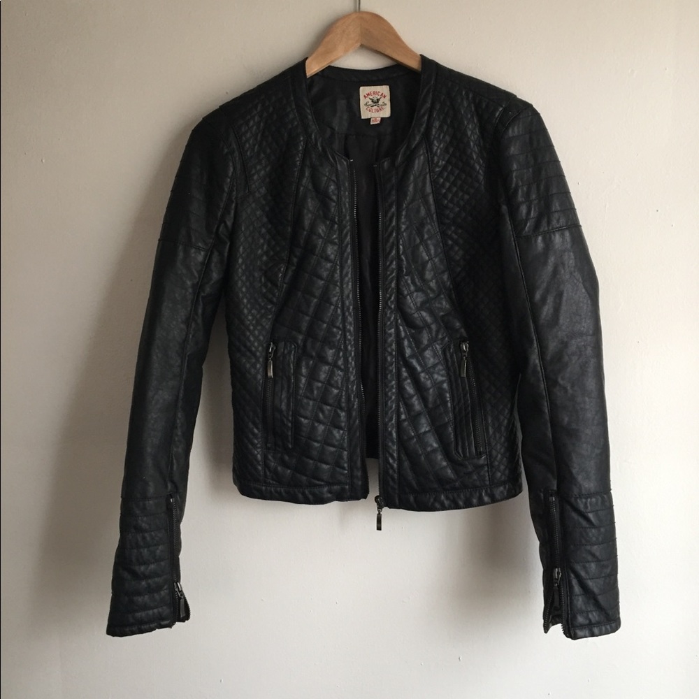 Black leather jacket